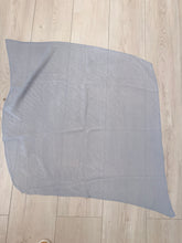 Pleated Solid Square Headscarf - Gray-square-The Little Tichel Lady