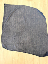 Pleated Solid Square Headscarf - Navy-square-The Little Tichel Lady