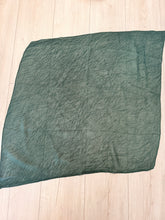 Pleated Solid Square Headscarf - Deep Green-square-The Little Tichel Lady