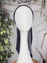 Stretchy Pretied Tichel - Blue Faux Denim-pretieds-The Little Tichel Lady