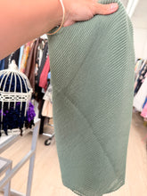 Pleated Solid Square Headscarf - Light Olive-square-The Little Tichel Lady