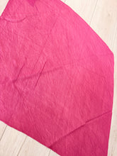 Pleated Solid Square Headscarf - Fuchsia-square-The Little Tichel Lady
