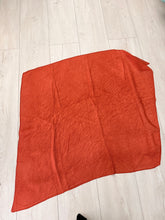 Pleated Solid Square Headscarf - Rust-square-The Little Tichel Lady