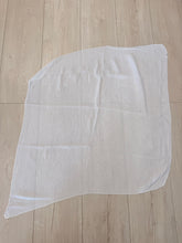 Pleated Solid Square Headscarf - White-square-The Little Tichel Lady