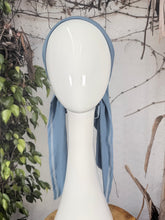 Stretchy Pretied Tichel - Blue Solid-pretieds-The Little Tichel Lady