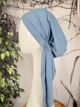 Stretchy Pretied Tichel - Blue Solid-pretieds-The Little Tichel Lady