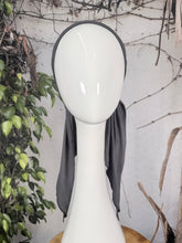 Stretchy Pretied Tichel - Gray Solid-pretieds-The Little Tichel Lady