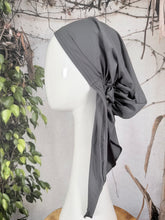Stretchy Pretied Tichel - Gray Solid-pretieds-The Little Tichel Lady