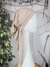 Stretchy Pretied Tichel - Beige Solid-pretieds-The Little Tichel Lady