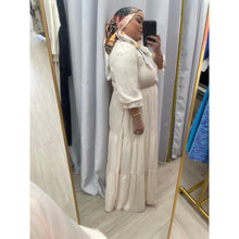 Satin Tiered Maxi Dress - Off-White XS-L