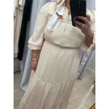Satin Tiered Maxi Dress - Off-White XS-L