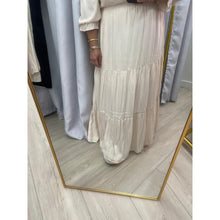 Satin Tiered Maxi Dress - Off-White XS-L