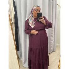 Satin Tiered Maxi Dress - Wine XS-L