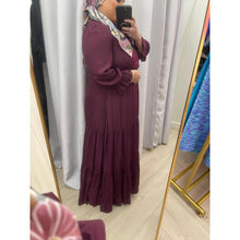 Satin Tiered Maxi Dress - Wine XS-L