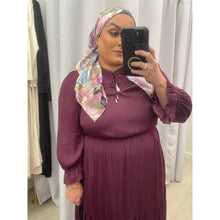 Satin Tiered Maxi Dress - Wine XS-L