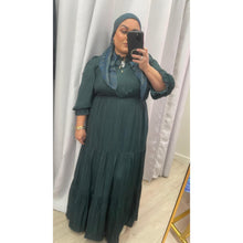 Satin Tiered Maxi Dress - Jewel Green XS-3X