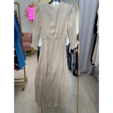 Satin Tiered Maxi Dress - Off-White XS-L