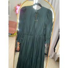 Satin Tiered Maxi Dress - Jewel Green XS-3X