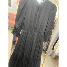 Satin Tiered Maxi Dress - Black XS-3X-dress-The Little Tichel Lady