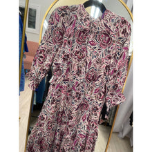 Tiered Maxi Dress - Eggplant Print XS-3X