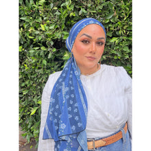 Halo Headscarf TLTL - Periwinkle Blossom-Specialty Items-The Little Tichel Lady