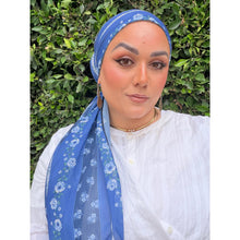 Halo Headscarf TLTL - Periwinkle Blossom-Specialty Items-The Little Tichel Lady