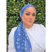 Halo Headscarf TLTL - Periwinkle Blossom-Specialty Items-The Little Tichel Lady