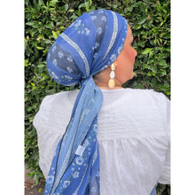 Halo Headscarf TLTL - Periwinkle Blossom-Specialty Items-The Little Tichel Lady