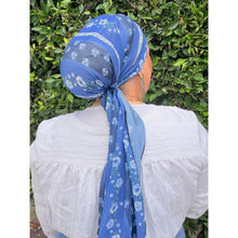 Halo Headscarf TLTL - Periwinkle Blossom-Specialty Items-The Little Tichel Lady