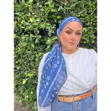 Halo Headscarf TLTL - Periwinkle Blossom-Specialty Items-The Little Tichel Lady