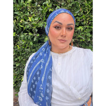 Halo Headscarf TLTL - Periwinkle Blossom-Specialty Items-The Little Tichel Lady