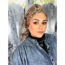 Israeli Gauzy Floral Wrap - Neutral-Long Wrap-The Little Tichel Lady