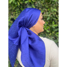 Starlit Satin Square Headscarf - Cobalt Blue-Squares-The Little Tichel Lady