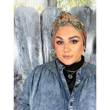 Israeli Gauzy Floral Wrap - Neutral-Long Wrap-The Little Tichel Lady