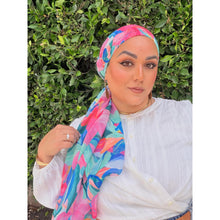 Halo Headscarf TLTL - Heavenly Hibiscus-Specialty Items-The Little Tichel Lady