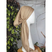 Turkish Cotton NON-SLIP Metallic Pretied w/ Long Tails - Neutral-pretieds-The Little Tichel Lady