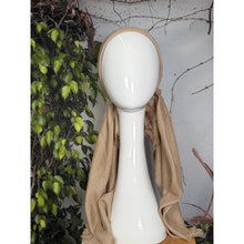 Turkish Cotton NON-SLIP Metallic Pretied w/ Long Tails - Neutral-pretieds-The Little Tichel Lady