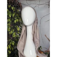 Turkish Cotton NON-SLIP Metallic Pretied w/ Long Tails - Pale Taupe-pretieds-The Little Tichel Lady