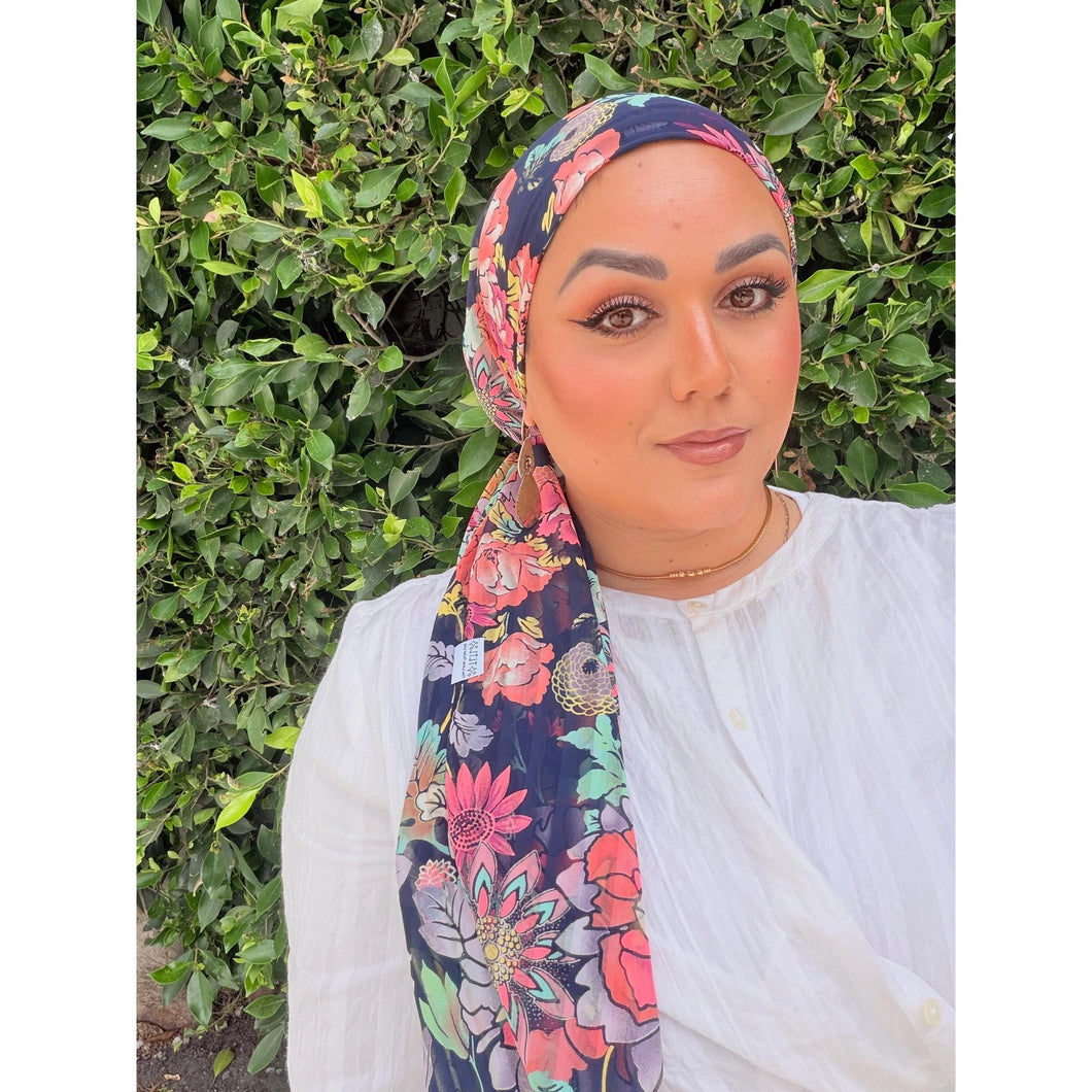 Halo Headscarf TLTL - Enchanted Bloom-Specialty Items-The Little Tichel Lady