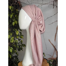 Turkish Cotton NON-SLIP Metallic Pretied w/ Long Tails - Pale Mauve-pretieds-The Little Tichel Lady