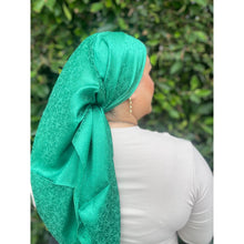 Starlit Satin Square Headscarf - Forest Green-Squares-The Little Tichel Lady