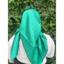 Starlit Satin Square Headscarf - Forest Green-Squares-The Little Tichel Lady