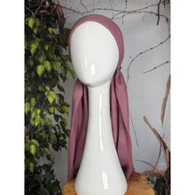 Turkish Cotton NON-SLIP Metallic Pretied w/ Long Tails - Mauve-pretieds-The Little Tichel Lady
