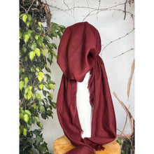 Turkish Cotton NON-SLIP Metallic Pretied w/ Long Tails - Burgundy-pretieds-The Little Tichel Lady