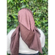 Starlit Satin Square Headscarf - Chocolate Brown-Squares-The Little Tichel Lady