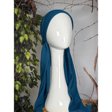 Turkish Cotton NON-SLIP Metallic Pretied w/ Long Tails - Teal-pretieds-The Little Tichel Lady
