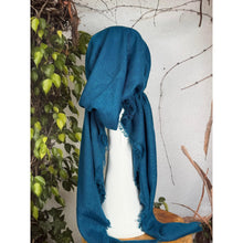Turkish Cotton NON-SLIP Metallic Pretied w/ Long Tails - Teal-pretieds-The Little Tichel Lady