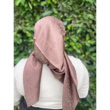 Starlit Satin Square Headscarf - Cocoa-Squares-The Little Tichel Lady