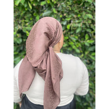 Starlit Satin Square Headscarf - Cocoa-Squares-The Little Tichel Lady
