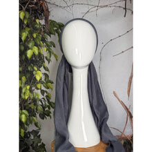 Turkish Cotton NON-SLIP Metallic Pretied w/ Long Tails - Deep Gray-pretieds-The Little Tichel Lady